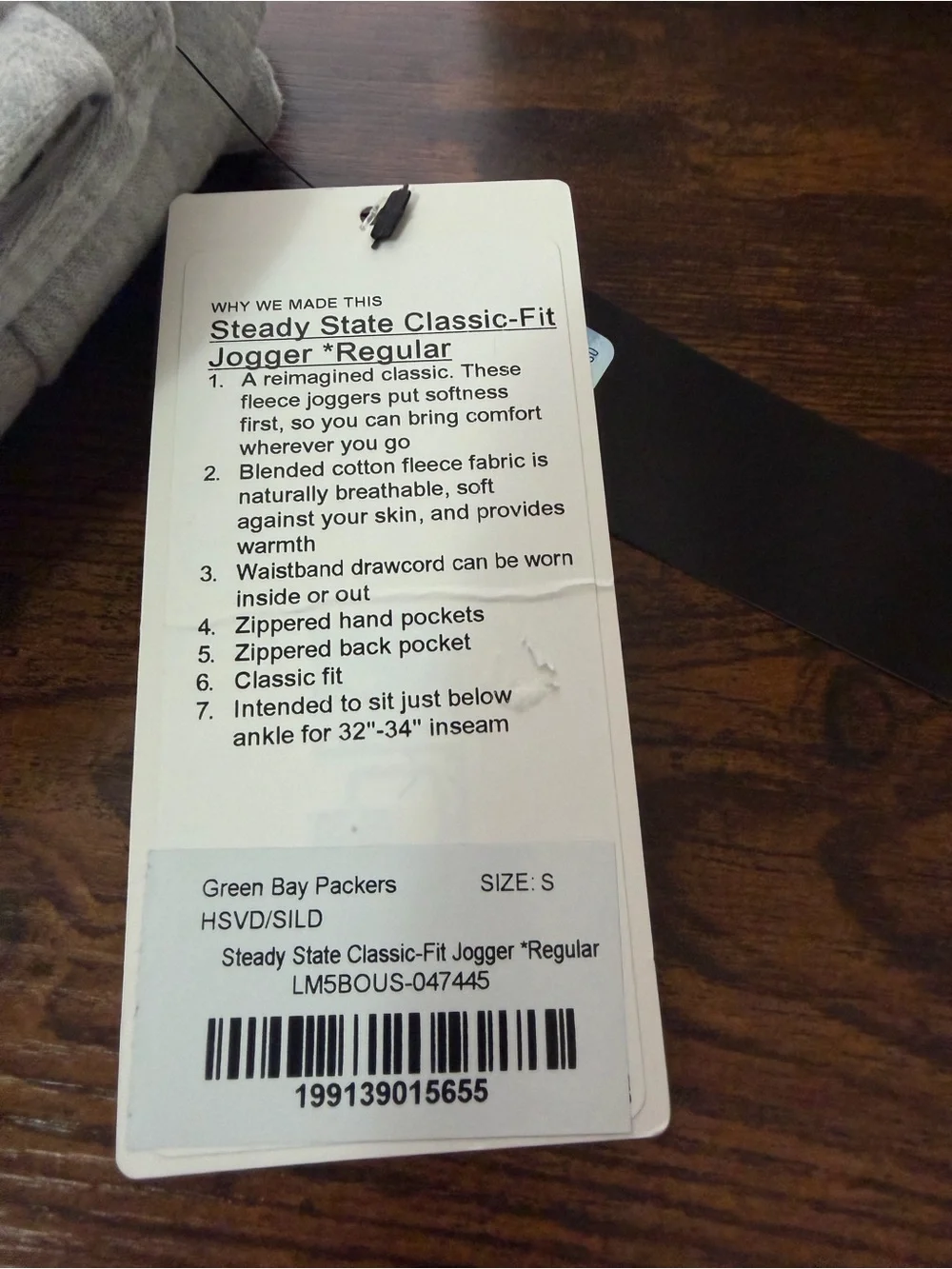 Men's Lululemon Green Bay Packers steady state, joggers